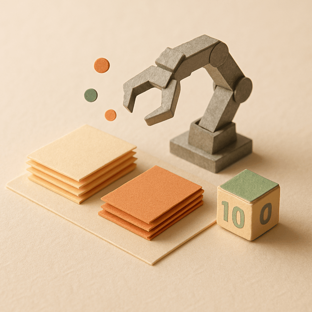AIエージェントがOfficeファイルを自動操作するミニチュア紙工作のジオラマ